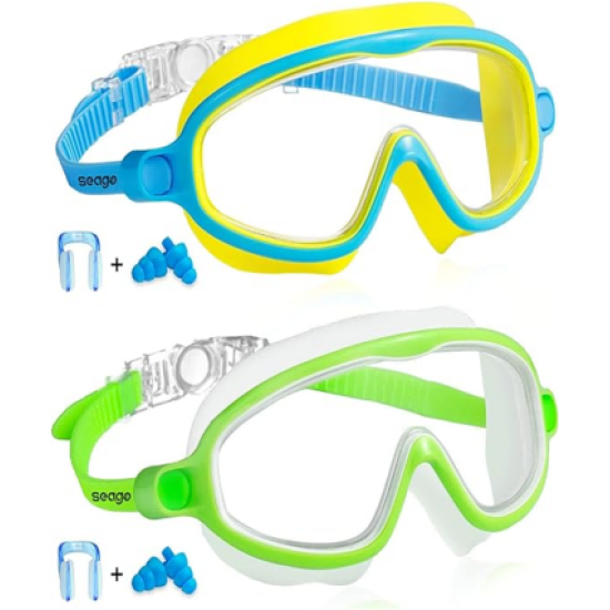 Swim Goggles 2 Pack Anti-Fog Anti-UV Wide View Swimming Goggles Swim Goggles 2 Pack Anti-Fog Anti-UV Wide View Swimming Goggles