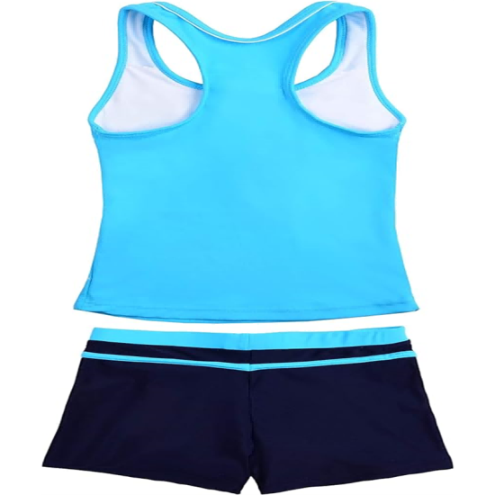 Girls Swimsuit Two Piece Tankini Swimwear with Boyshort Girls Swimsuit Two Piece Tankini Swimwear with Boyshort