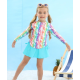 Girls Rash Guard Two Pieces Bathing Suit Long Sleeve Swimsuit Swimming Skirt with Shorts Swimwear Girls Rash Guard Two Pieces Bathing Suit Long Sleeve Swimsuit Swimming Skirt with Shorts Swimwear