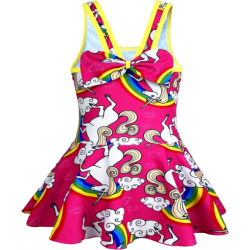 Rainbow Unicorn Swimsuit Stars Print Swimwear Bathing Suit