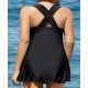 Women's Elegant Crossover One Piece Swimdress Floral Skirted Swimsuit Women's Elegant Crossover One Piece Swimdress Floral Skirted Swimsuit