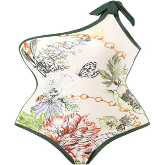 Women's One Piece Swimsuit with Beach Cover up Wrap Skirt Sarong Retro Floral Print Bikini Set Two Piece Women's One Piece Swimsuit with Beach Cover up Wrap Skirt Sarong Retro Floral Print Bikini Set Two Piece