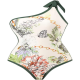 Women's One Piece Swimsuit with Beach Cover up Wrap Skirt Sarong Retro Floral Print Bikini Set Two Piece Women's One Piece Swimsuit with Beach Cover up Wrap Skirt Sarong Retro Floral Print Bikini Set Two Piece