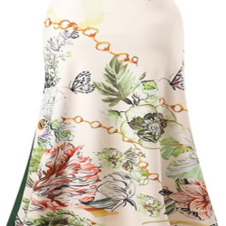 Women's One Piece Swimsuit with Beach Cover up Wrap Skirt Sarong Retro Floral Print Bikini Set Two Piece