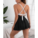 Women Cutout One Piece Skirt Swimsuit V Neck Wrap Tie Back Swimdress Tummy Control Bathing Suit Women Cutout One Piece Skirt Swimsuit V Neck Wrap Tie Back Swimdress Tummy Control Bathing Suit