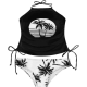 Womens Two-Piece Tankini Set Cow Skull with Leopard Print Sets Swimwear Tankini Top Sets Swimwear Womens Two-Piece Tankini Set Cow Skull with Leopard Print Sets Swimwear Tankini Top Sets Swimwear