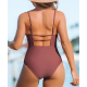 Women Swimsuit One Piece Bathing Suit Square Neck Cutout Back Tummy Control with Adjustable Spaghetti Straps Women Swimsuit One Piece Bathing Suit Square Neck Cutout Back Tummy Control with Adjustable Spaghetti Straps