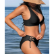 Bikini Set for Women Two Piece Swimsuit V Neck Triangle Top Wide Straps Cross Back Lace up Mid Rise Bikini Set for Women Two Piece Swimsuit V Neck Triangle Top Wide Straps Cross Back Lace up Mid Rise