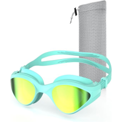 Swim Goggles, Polarized Swimming Goggles, Anti-Fog No Leaking Anti UV for Men Women Adult Youth with Storage Bag