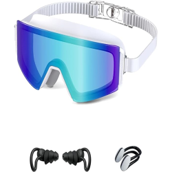 Swim Goggles,Wide View Anti Fog&UV Swimming Goggles for Audlt, No Leaking Swim Glasses for Men Women Youth