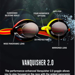 Unisex-Adult Swim Goggles Mirrored Vanquisher 2.0