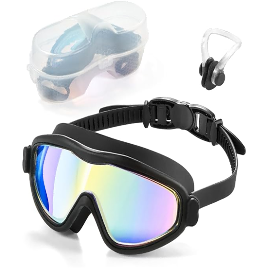 Swim Goggles for Adult, No Leaking Anti-Fog UV Protection Swimming Goggles,180° Wide View Clear Vision Pool Goggles Swim Goggles for Adult, No Leaking Anti-Fog UV Protection Swimming Goggles,180° Wide View Clear Vision Pool Goggles