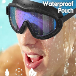 Swim Goggles for Adult, No Leaking Anti-Fog UV Protection Swimming Goggles,180° Wide View Clear Vision Pool Goggles