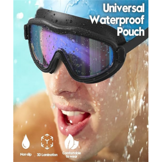 Swim Goggles for Adult, No Leaking Anti-Fog UV Protection Swimming Goggles,180° Wide View Clear Vision Pool Goggles Swim Goggles for Adult, No Leaking Anti-Fog UV Protection Swimming Goggles,180° Wide View Clear Vision Pool Goggles