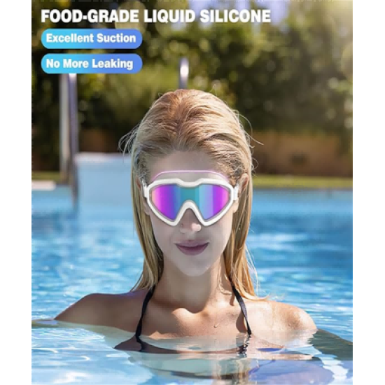 Swim Goggles, Wide View No Leaking Swimming Goggles, Anti-fog & Anti-UV Fashion Swim Goggles for Adult Men Women Youth Swim Goggles, Wide View No Leaking Swimming Goggles, Anti-fog & Anti-UV Fashion Swim Goggles for Adult Men Women Youth