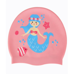 Children's silicone swimming cap boys girls long hair waterproof ear protection does not strangle head cute swim cap swimming equipment