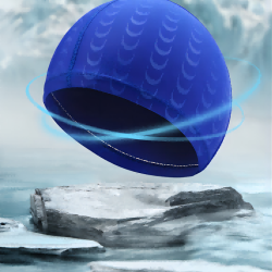 Swimming cap men's imitation aoi skin printing cloth swimming cap high elasticity comfortable not strangulation head waterproof swimming cap