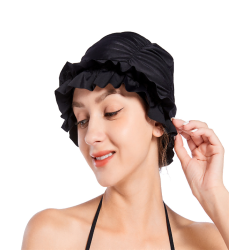 Adult Swimming Cloth Cap High Stretch Breathable Polyester Comfortable Swimming Cap Long Hair Ladies