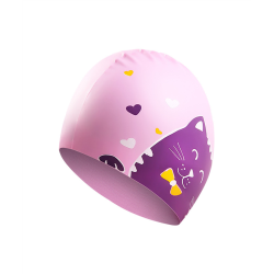 Children's swim cap silicone girls boys professional swimming waterproof cap cartoon cute elastic swimming cap