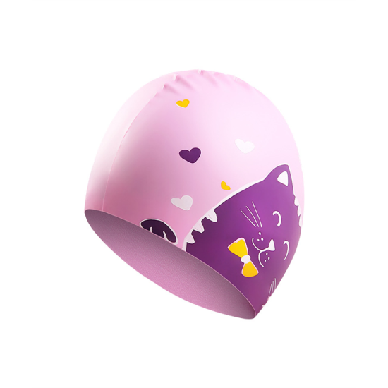 Children's swim cap silicone girls boys professional swimming waterproof cap cartoon cute elastic swimming cap Children's swim cap silicone girls boys professional swimming waterproof cap cartoon cute elastic swimming cap