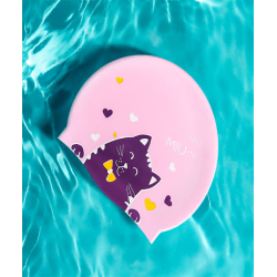 Children's swim cap silicone girls boys professional swimming waterproof cap cartoon cute elastic swimming cap