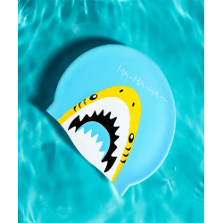 Children's swim cap silicone girls boys professional swimming waterproof cap cartoon cute elastic swimming cap