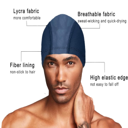 Swimming Cap for Men&Women Lycra Fabric Swim Cap Kids Comfortable, Breathable, High Elasticity