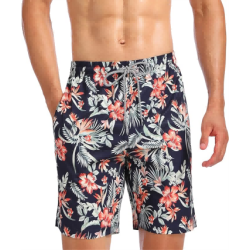 Mens Swim Trunks Quick Dry Beach Shorts Mesh Lining Swimwear Bathing Suits with Pockets