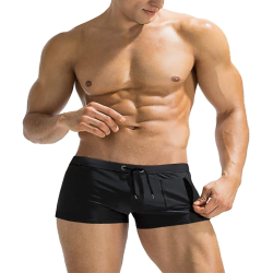 Mens Swim Trunk Swimwear Bathing Suit Swim Brief Square Leg Board Short